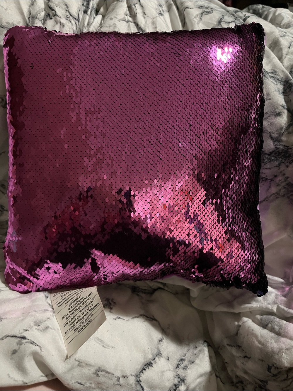 Purple Sequin Women’s Bath & Body Plush Pillow